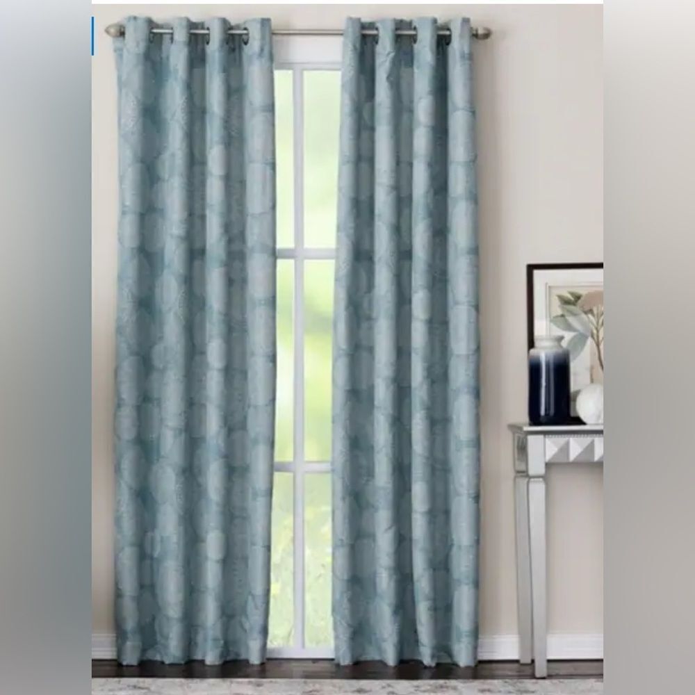 Porch & Den Fricke Grommet-top Single Curtain Panel - 50"x95" - TEAL
